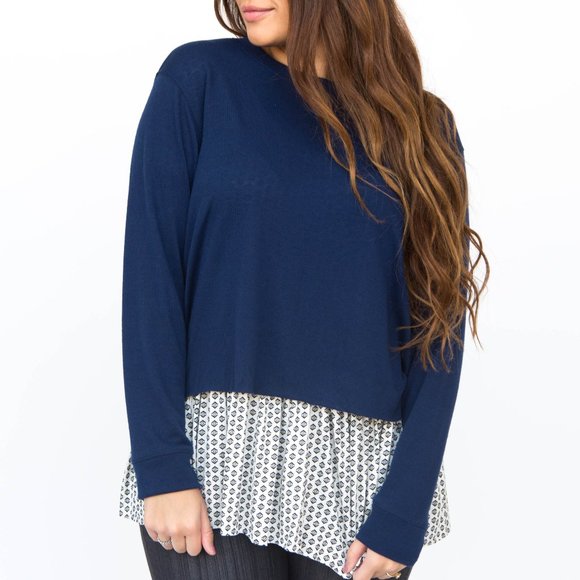 Agnes & Dora Sweaters - Agnes & Dora Pullover Knit Navy NWT